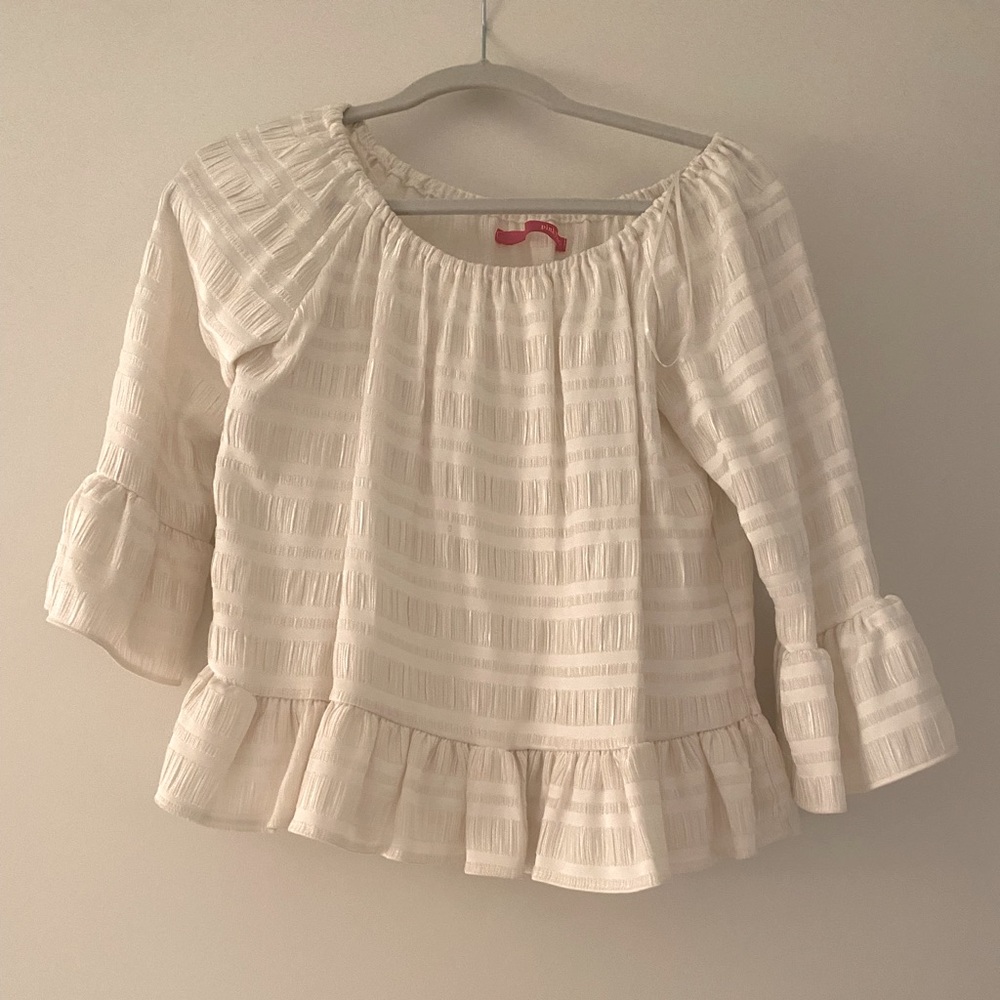 Pinky Otto cream off the shoulder top